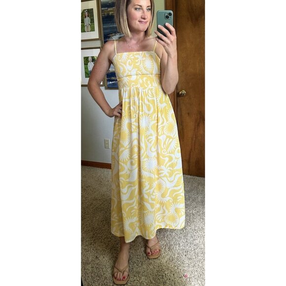 BILLABONG Sunspell Midi Dress in Gold Size X-Small - Picture 1 of 9